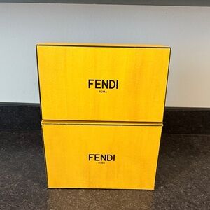 Fendi Bright Yellow Logo Box Duo